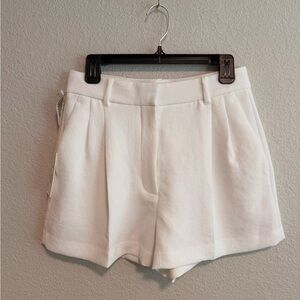 Aritzia Effortless High Waist White Shorts